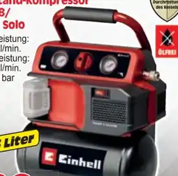 Zgonc Einhell Akku-Stand-Kompressor TE-AC 18/ 75 Li OF Solo Angebot