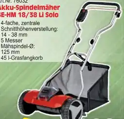 Zgonc Einhell Akku-Spindelmäher GE-HM 18/38 Li Solo Angebot
