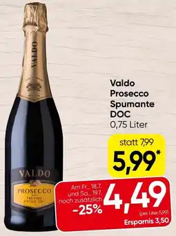 Spar Valdo Prosecco Spumante DOC Angebot