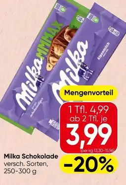 Spar Milka Schokolade Angebot