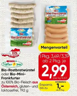 Spar Bio Rostbratwürstel Bio Mini Frankfurter Angebot