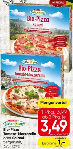 Spar Bio Pizza Tomate Mozzarella Salami Angebot
