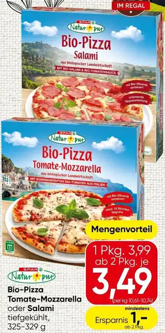 Spar Bio Pizza Tomate Mozzarella Salami Angebot