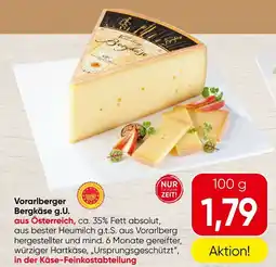 Spar Vorarlberger Bergkäse g.U. Angebot