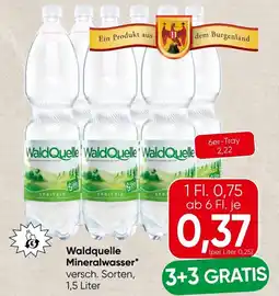Spar Waldquelle Mineralwasser Angebot