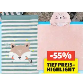 Hofer Kinder-Badetuch/Poncho versch. Farben und Modellen HOFER Angebot