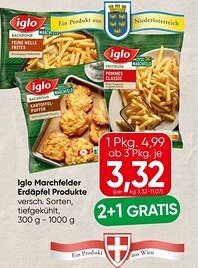 Spar Iglo Marchfelder Erdäpfel Produkte Angebot