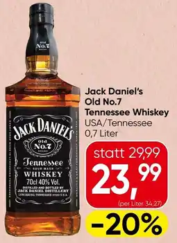 Spar Jack Daniel's Old No.7 Tennessee Whiskey Angebot