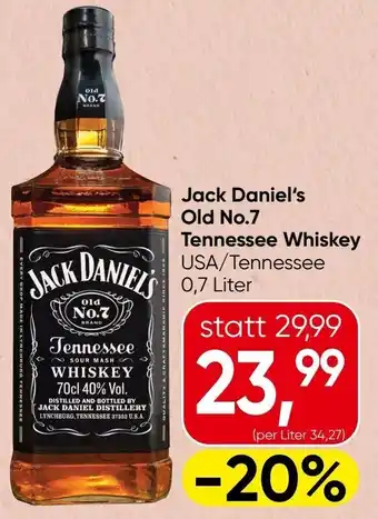 Spar Jack Daniel's Old No.7 Tennessee Whiskey Angebot