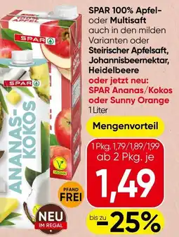 Spar SPAR 100% Apfel Multisaft Angebot