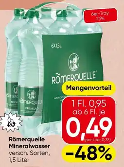 Spar Römerquelle Mineralwasser Angebot