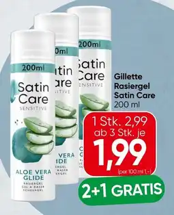Spar Gillette Rasiergel Satin Care Angebot