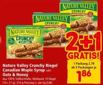 Interspar Nature Valley Crunchy Riegel Canadian Maple Syrup Oats & Honey Angebot