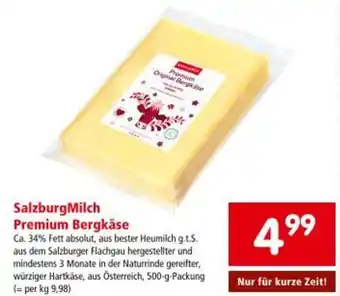 Interspar Salzburg Milch Premium Bergkäse Angebot