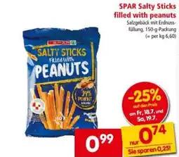 Interspar SPAR Salty Sticks filled with peanuts Angebot