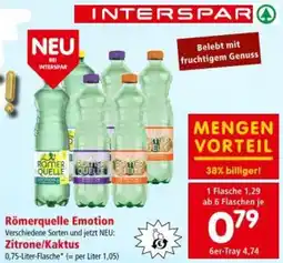Interspar Römerquelle Emotion Zitrone/Kaktus Angebot
