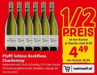Interspar Pfaffl Schloss Bockfliess Chardonnay Angebot