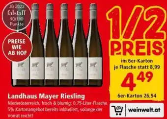Interspar Landhaus Mayer Riesling Angebot