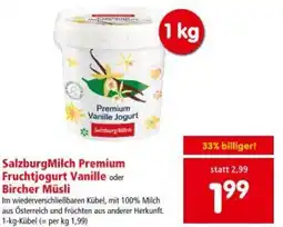 Interspar Salzburg Milch Premium Fruchtjogurt Vanille Bircher Müsli Angebot