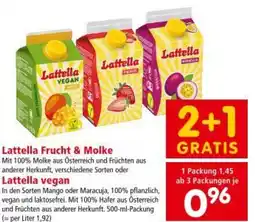 Interspar Lattella Frucht & Molke, Lattella vegan Angebot