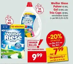 Interspar Weißer Riese Pulver Gel Trio Caps Angebot
