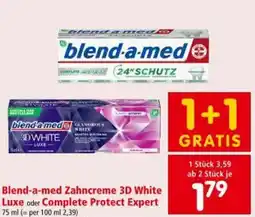 Interspar Blend-a-med Zahncreme 3D White Luxe Complete Protect Expert Angebot