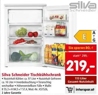 Interspar Silva Schneider Tischkühlschrank Angebot