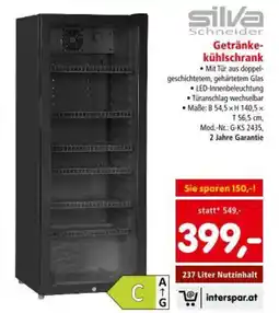 Interspar Getränke kühlschrank Angebot