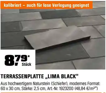 OBI Terrassenplatte lima black Angebot