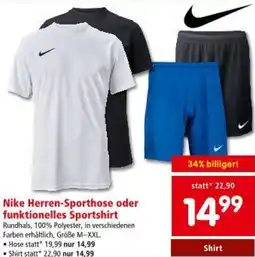 Interspar Nike Herren-Sporthose oder funktionelles Sportshirt Angebot