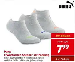 Interspar Puma Erwachsenen-Sneaker 3er-Packung Angebot