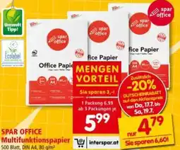 Interspar Spar office Multifunktionspapier Angebot