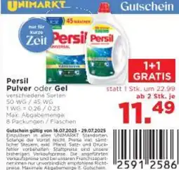Unimarkt Persil Pulver oder Gel Angebot