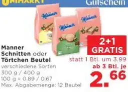 Unimarkt Manner Schnitten oder Törtchen Beutel Angebot