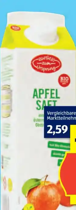 Hofer Zurück zum Ursprung Bio-Apfelsaft Angebot