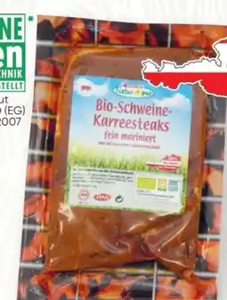 SPAR Gourmet Spar Natur pur Bio-Schweine-Karreesteak mariniert Angebot