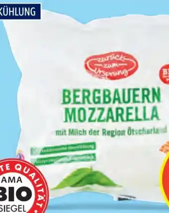 Hofer Zurück zum Ursprung Bio-Mozzarella Angebot