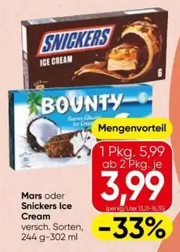 Spar Mars oder Snickers Ice Cream Angebot