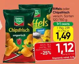 Spar Riffels oder Chipsfrisch Angebot