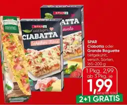 Spar SPAR Ciabatta oder Grande Baguette Angebot
