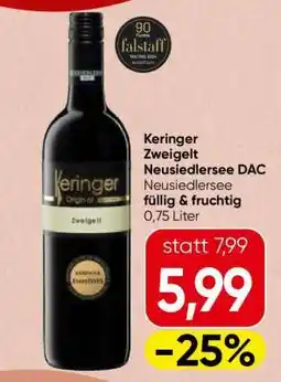 Spar Keringer Zweigelt Neusiedlersee DAC Angebot