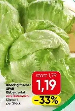 Spar Knackig frischer SPAR Eisbergsalat Angebot