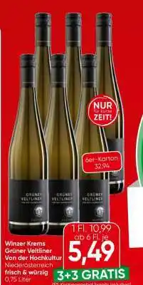Eurospar Winzer Krems Grüner Veltliner von der Hochkultur Angebot