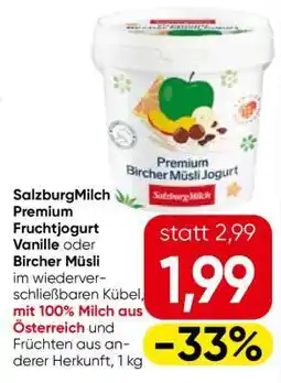 Eurospar SalzburgMilch Premium Fruchtjogurt Vanille oder Bircher Müsli Angebot