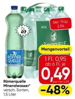Eurospar Roemerquelle Mineralwasser Angebot