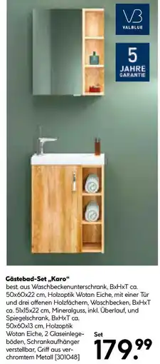 Hellweg Gästebad-Set Karo Angebot