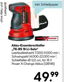 Hellweg Einhell Akku-Exzenterschleifer TE-RS 18 Li-Solo Angebot