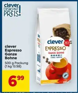 Billa clever Espresso Ganze Bohne Angebot