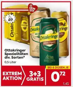 Billa Ottakringer Spezialitäten div. Sorten Angebot
