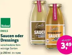Denn's Biomarkt Emils Saucen oder Dressings Angebot